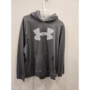 Gray Under Armour Men's Armour Fleece Big Logo Hoodie Size X-Large